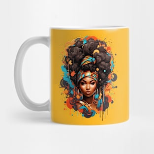 Black Woman Tribal Hip Hop Afro fashionable design Mug